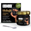 Kapiva 100% ren Himalayan Shilajit Resin(30gm), høy styrke for menn og kvinner | 120 serveringer på 250 mg | 80+ spormineraler, opptil 70% fulvsyre | Autentisk | Naturlig energi og immunstøtte