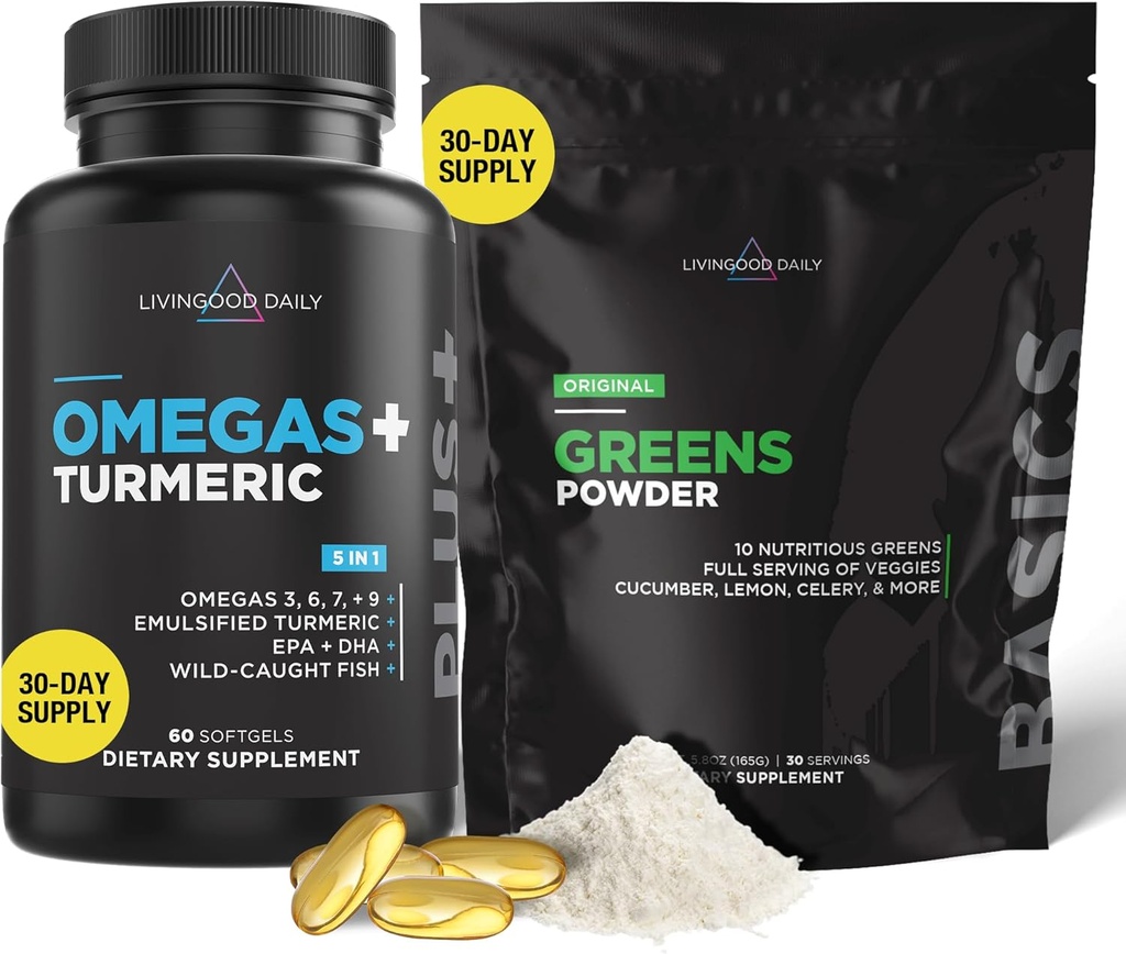 Livingood Daily Omegas and Greens Bundle - rik på antioksidanter