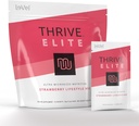 Le-Vel Thrive Elite Protein Shake | Glutenfri, Proteinblanding med BCAA, Probiotika og Enzymer |16 Serveringer - Enkeltpakker, Jordbær
