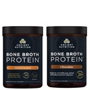 Gamle Nutrition Bone Broth Protein pulver, saltet karamell, 20 serveringer + Bone Broth Protein pulver, sjokolade, 20 serveringer