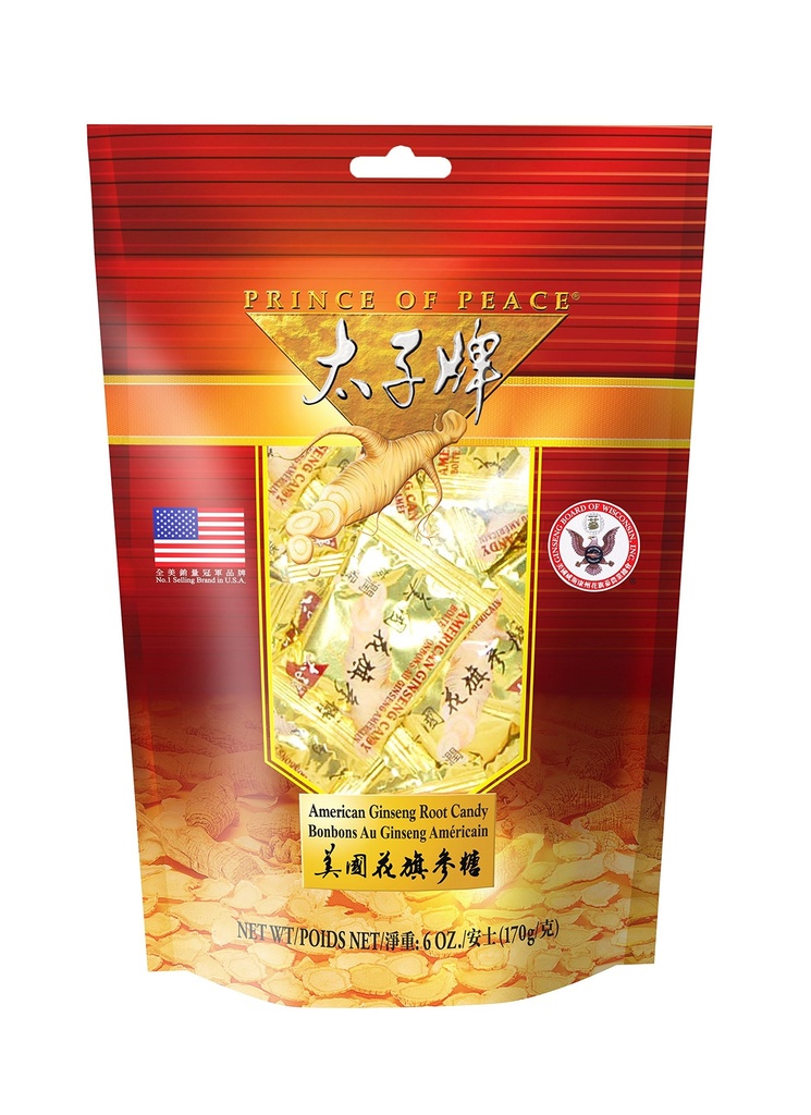 Prince of Peace Amerikansk Ginseng Root Candy (6oz)