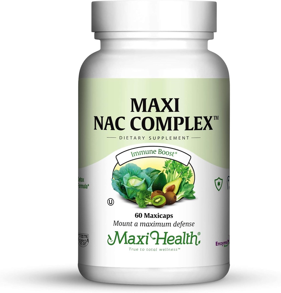 Maxi NAC Kompleks med Molybdenum og redusert L gluatatione kapsler, 60 greve