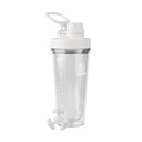 Takeya Protein Shaker - BPA-fri plast Shaker Flaske med leak-Proof Spout Lid - lett bære Shaker for gym og mer - Oppvaskmaskin reussable Shaker med Spout Lid - 24 oz, sky hvit
