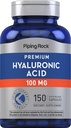 Piping Rock Hyaluronsyre Supplement  meget 100 mg 150 kapsler som natriumhyaluronat ikke-GMO, glutenfri