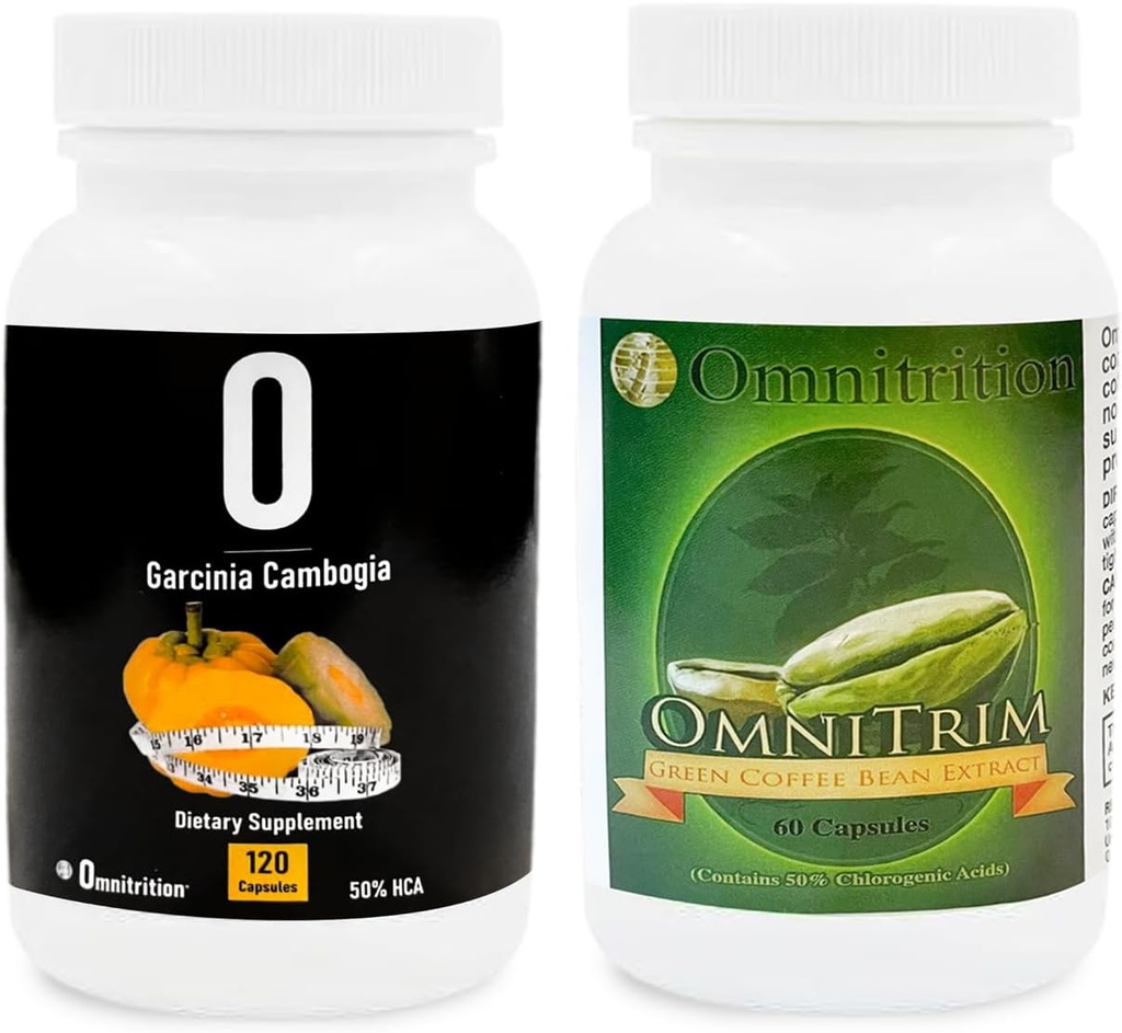 Omnitrition Supplements Kit: Grønn Kaffebønne Ekstrakt (60 kapsler) og Garcinia Cambogia (120 Veggie Capsules)