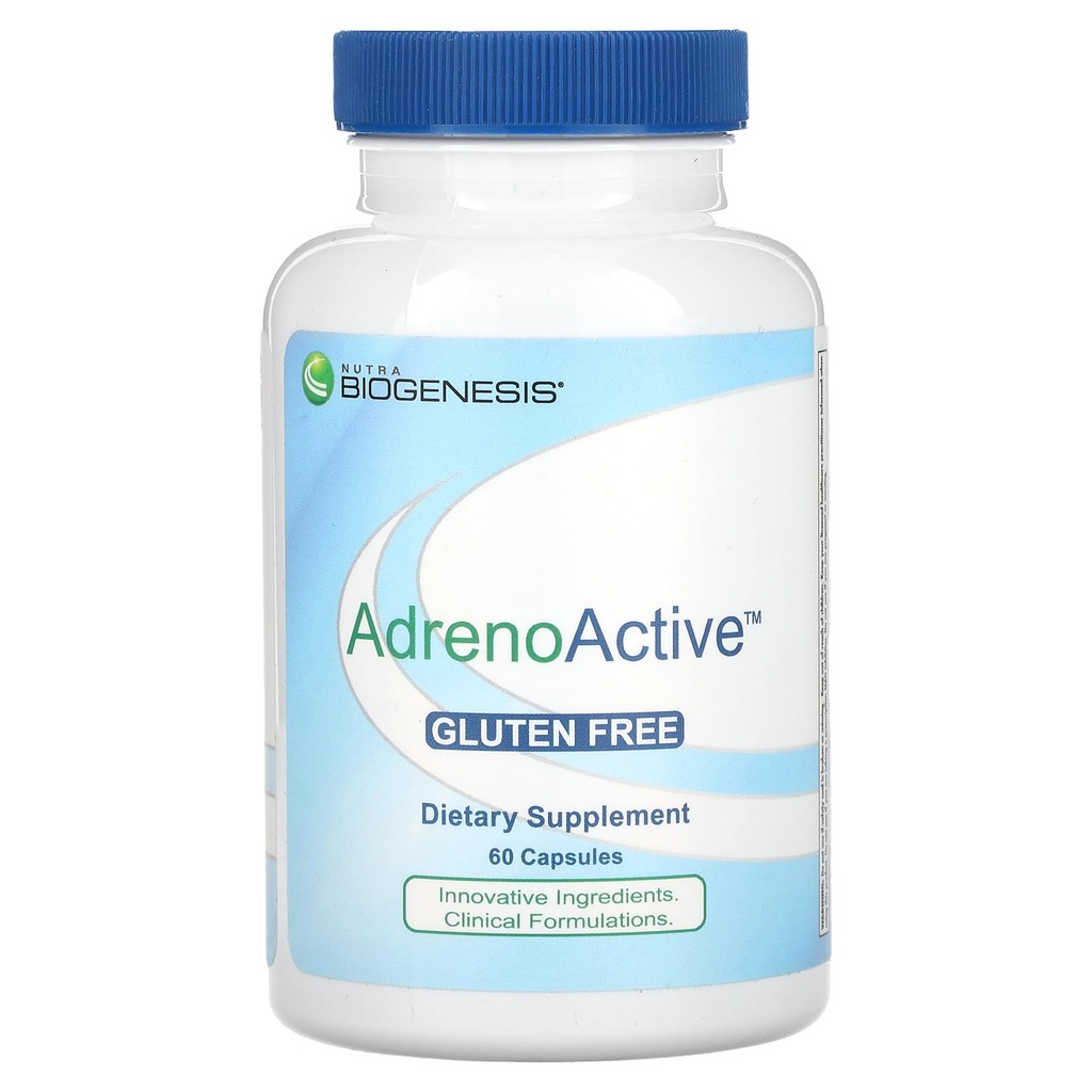 Nutra BioGenesis AdrenoActive - Hjelper Støtte Sunn Stress Response - Glutenfri - 60 kapsler