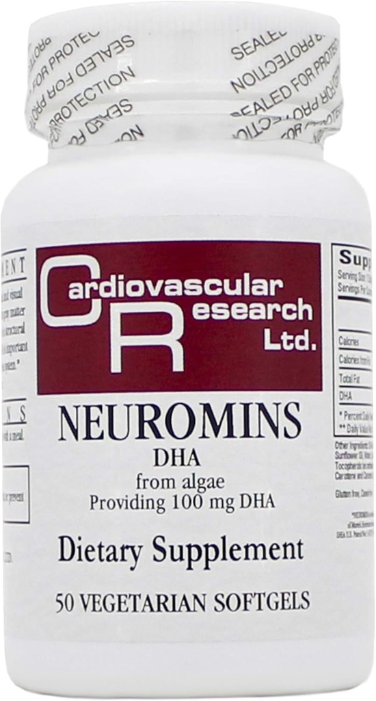 Neuromins 100mg (DHA) 50 kapsler - 3 pakke - Økologiske formler / kardiovaskulær forskning