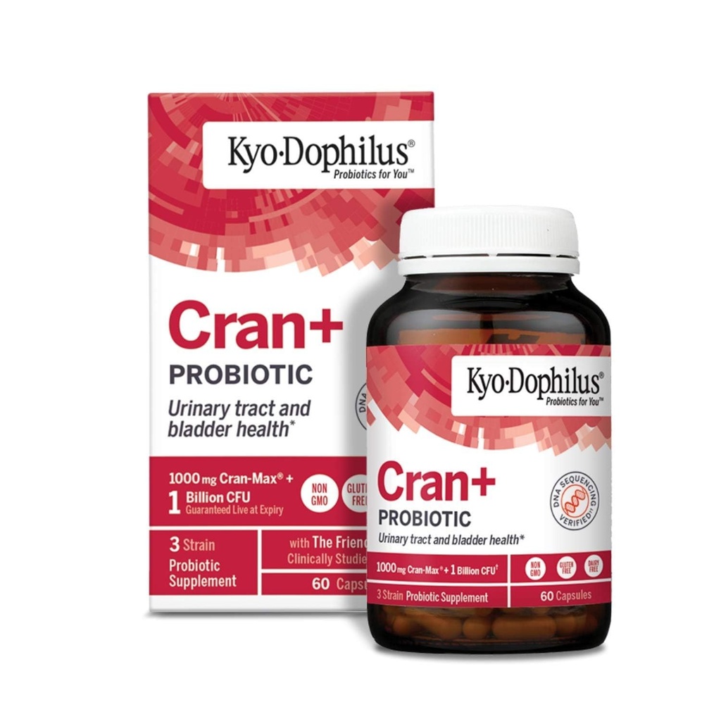 Kyolisk Kyo-Dophilus Cran+ Probiotika, Urin Tract og Blader Helse*, 60 kapsler