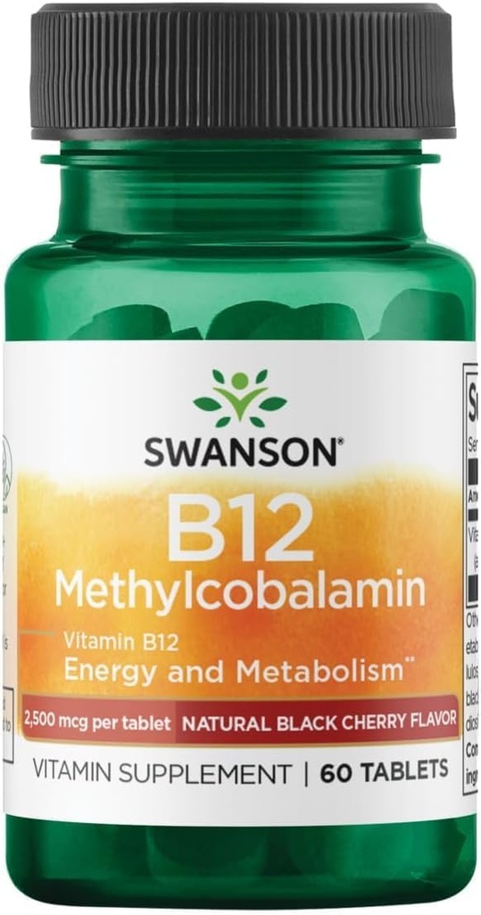 Swanson Methylcobalamin høy absorpsjon vitamin B-12 2,5 Milligrams 60 Tabs