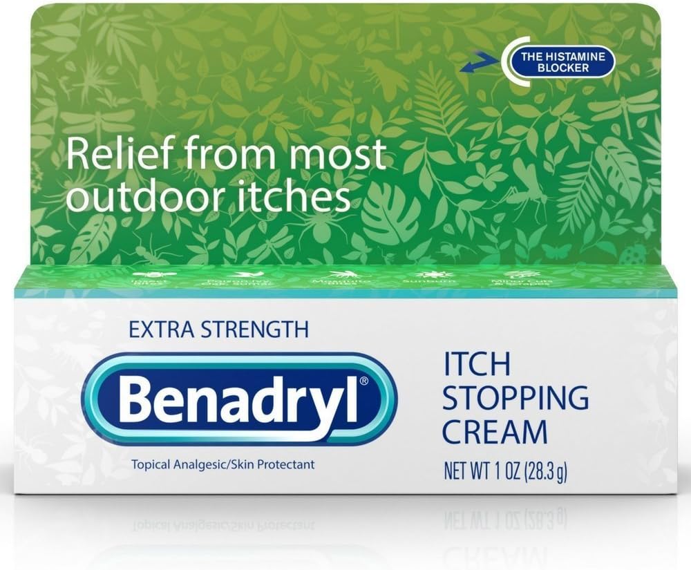Benadryl Itch Stopper Krem Ekstra Styrke 1 oz (pakke med 8)