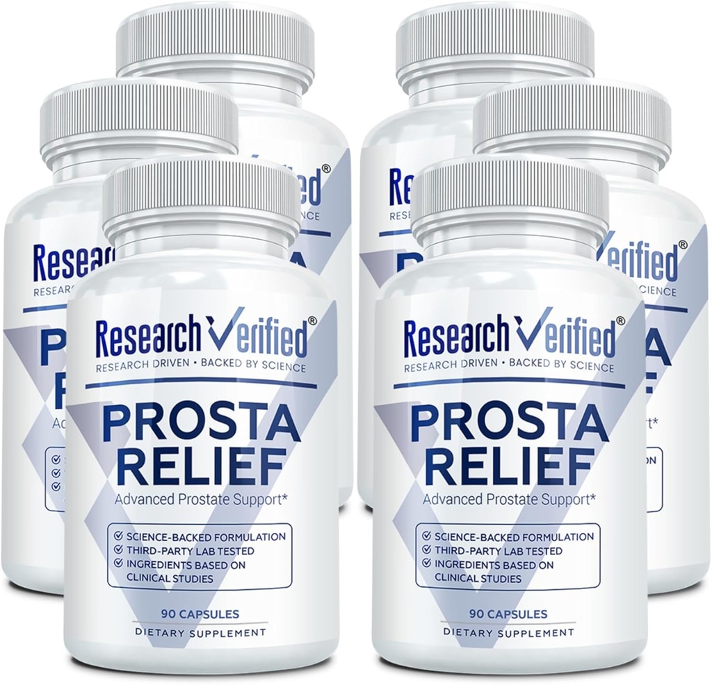 Forskning Bekreftet prosta Relief - Sag Palmetto and Bioperine - Prostate Health, Blader & Urin Health, Drive and Performance - Pure Natural, 90 Kapsler (pakke med 6)
