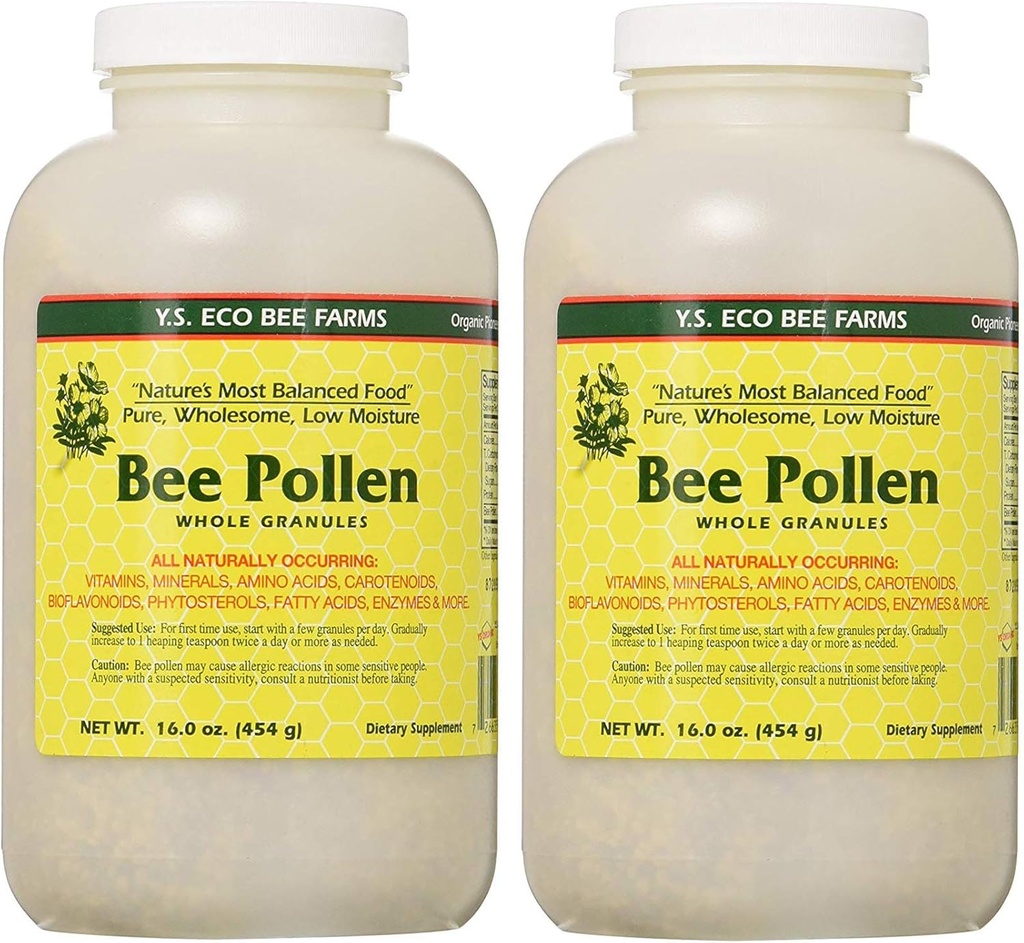 Bee Pollen - Lav moistur Hele Granulars YS Eco Bee Farms 16 oz Granular (2 pakke)