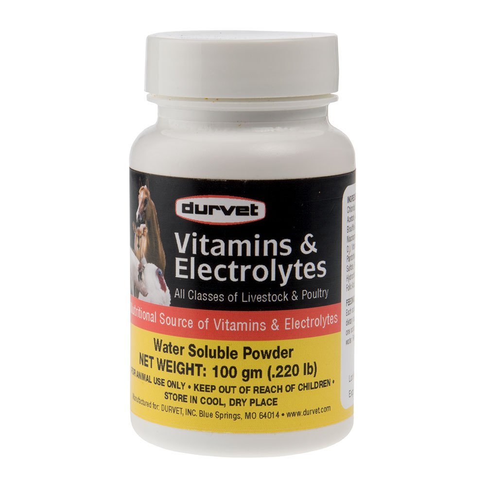 Durvet 698468 Vitaminer & Elektrolytter for Levende og Poultry 100G