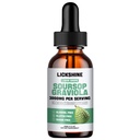 1 Pakker 3000MG Soursop Graviola Flytende Drop for cellestøtte & regenerasjon, lmmune, Gut, Antioksidant, Mood, Relax, Liver og Sleep Zzz - Soursop Graviola Leaf Extract, Sea Moss, Turmeric - 2Fl Oz