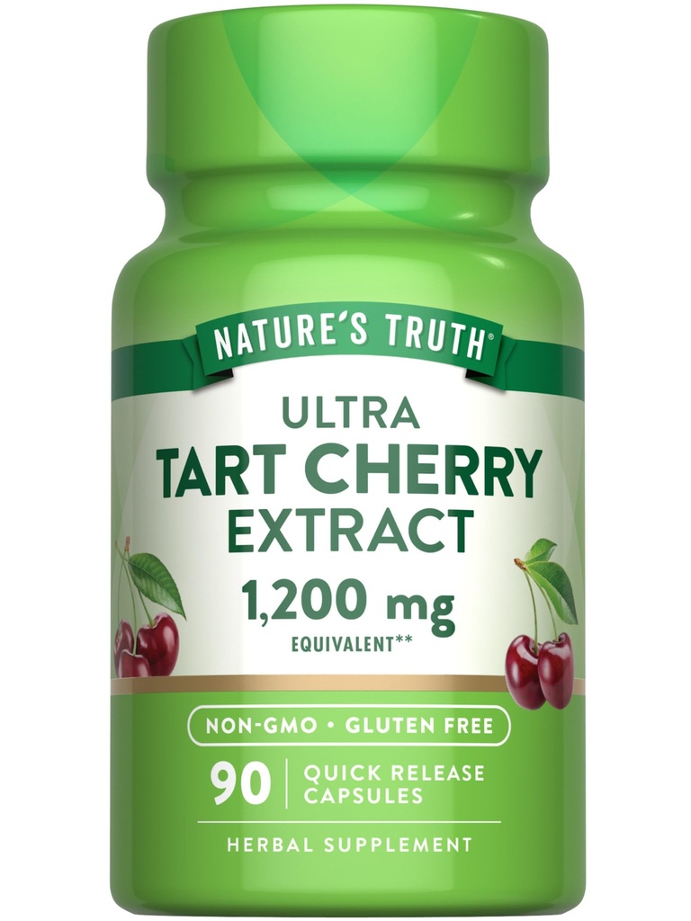Naturens sannhet Tart Cherry Extract Kapsler | 1200 mg | 90 greve | Ikke-GMO & Glutenfri Supplement