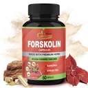 Forskolin Kosttilskudd Kapsler med gurkemeie Curcumin, Arjuna, Garcinia Cambogia, Grønn Te - 60 Kapsler