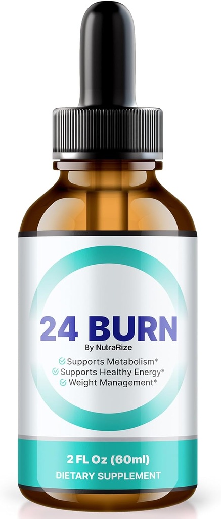 24 Burn Weight Loss Drops, Alt-Naturlig flytende formel, Premium ernæringsblanding for å støtte en aktiv livsstil energi, og Fitness, Offisiell 24Burn Gotas anmeldelser (30 Serveringer)