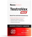 Novex Biotech TestroVax MAX – Daglig testosteron Multivitamin - Diett Kosttilskudd for å øke testosteron og øke styrke, 60 Ct