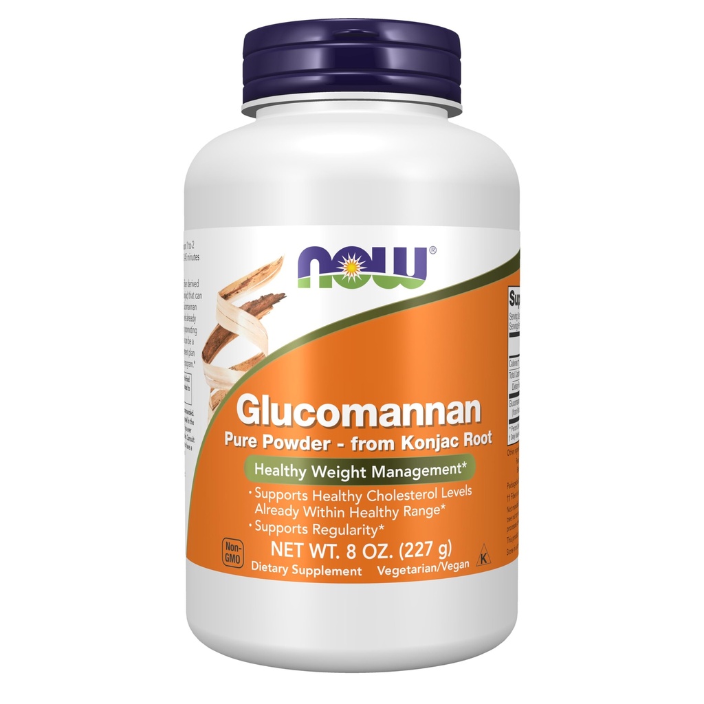 NU Mattilskudd, Glucomannan (Amorfhallus konjac) Rent pulver, støtter regelmessighet*, sunn vektkontroll*, 8 Ounce (Pack of 1)