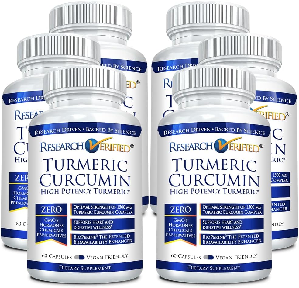 Forskning Bekreftet Turmeric Curcumin - med BioPerine, Curcumin C3 Complex - Vegan - laget i USA - 360 kapsler