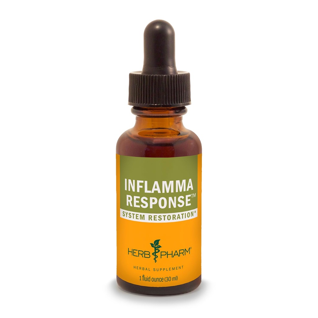 Herb Pharm Inflamma respons flytende urte formel med gurkemeie flytende ekstrakt, 1 Fl Oz