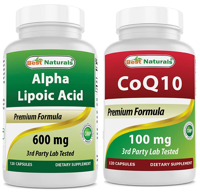 Beste Naturals Alpha Lipoic Acid 600 mg og COQ10 100 mg
