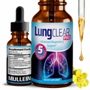 Lung Support Supplement Drops med Wild Mullein Leaf Extract for Lungs og Mucus Relief Support - 2 F oz