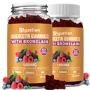 Bromelain, med sink, vitamin C, eldrebær for lunge immunstøtte Supplement for barn voksne, kardiovaskulære, aldrende støtte Chewable vitaminer, vegan, 120 greve