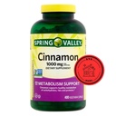 Spring Valley kanel kosttilskudd, 1000 mg, 400 greve + STS klistremerke.