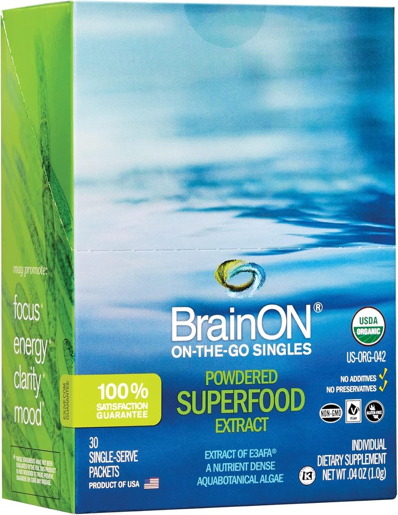 E3Live BrainOn On-The-Go-Singles, 30 greve, 1 gram