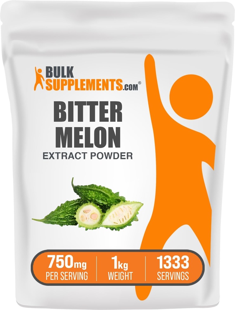 BulkSupplements.com Bitter Melon Ekstrakt pulver - Bitter Melon Supplement, Bitter Gourd Extract - Herbal Supplement, Glutenfri, 750mg per servering, 1kg (2,2 lbs) (Pack of 1)
