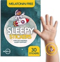 Aveela Sleepy klistremerker Melatonin Gratis for barn og voksne (30 Pack) soveplasser for barn, naturlig og sukkerfri.