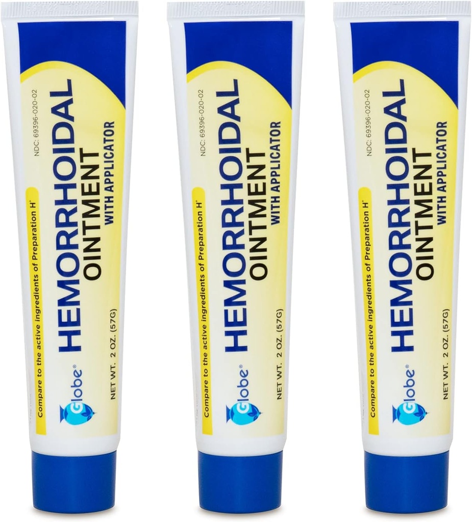 Hemorroide smertelindring Ødeleggelse 2 oz (56g) Per tube hemorroide behandling for raskvirkende kløe, hevelse og maksimal styrke smertelindring (3 pakke)