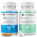 IBSolution Gut Health Bundle - All Natural Gut Health Support & Premium Probiotika v/ 40 milliarder CFU for støtte av uregelmessige Bowells, Bloating, Blowout, Gas, bukssmerter - 2 pakke (120 Caps)