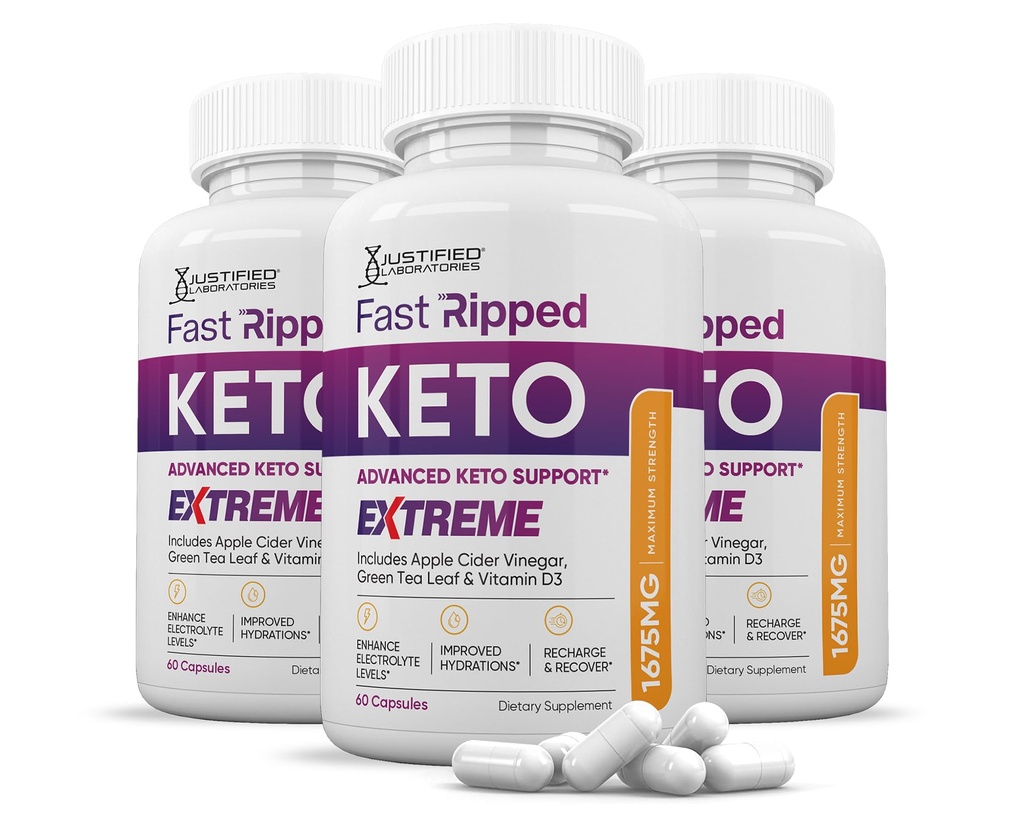 (3 Pack) Fast Rippet Keto ACV Ekstreme piller 1675MG Keto støtte Blande Capsule Alternativ til Keto ACV Gummier Formulert Apple Cider Vinegar Extra Jomfru Olive Olje pulver Grønn Te Leaf 180 Kapsler
