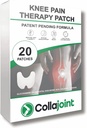 Kne Pain Relief Patch - Hydrogel for mobilitet og komfort med kollagen og glukosamin - lav Odor, 20 greve
