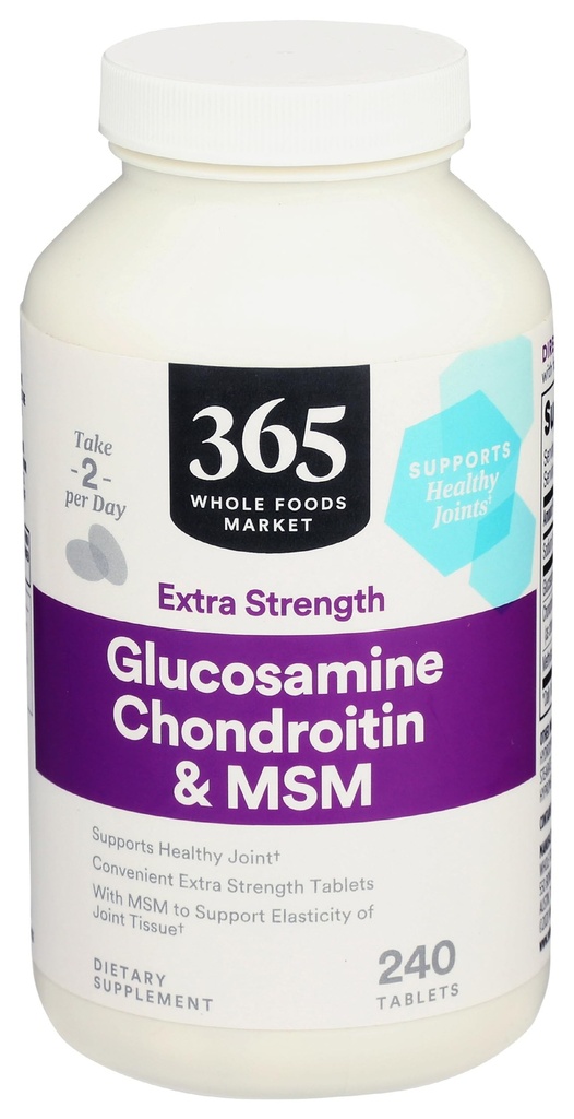 365 av hele matmarkedet, Glukosamin Chondroitin X Styrke MSM, 240 tabletter