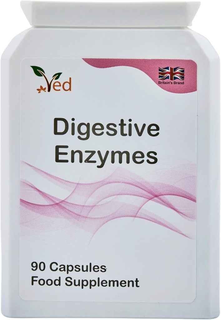 Ved Digestive Enzymer, Overordnet Mat Intolerance Complex, mål Flere Intolerances inkludert gluten, Laktose og Casein, 90 Vegan Kapsler(45 dagers forsyning)