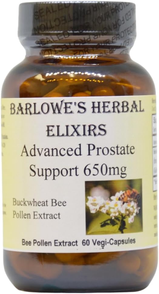 Advanced prostate support | Buckwheat Bee Pollen Supplement | 750mg Per Kapsel | Urin og prostata helse | Menopausal støtte for kvinner | 60 Vegan, Halal og Kosher Kapsler | Ikke-GMO