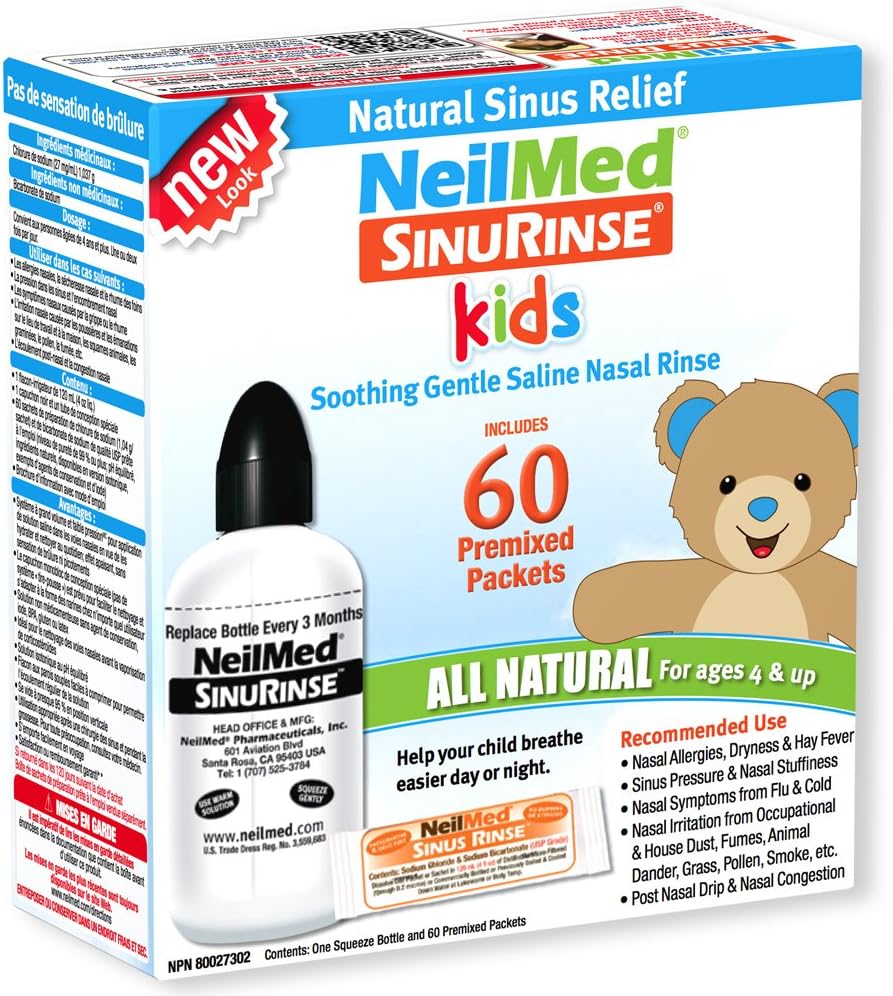 NeilMed Pharmaceuticals - Sinus Rinse Kids All Natural Kit - 60 Forblandede pakker