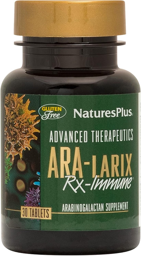 NaturesPlus Advanced Therapeutics Ara-6 Rx Immune Helse - 30 tabletter - Hypoallergenic, Glutenfri, Vegetarisk - 30 Serverer