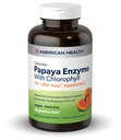 Amerikansk helse Chewable Papaya Enzyme med klorofyll 600 Chwbls
