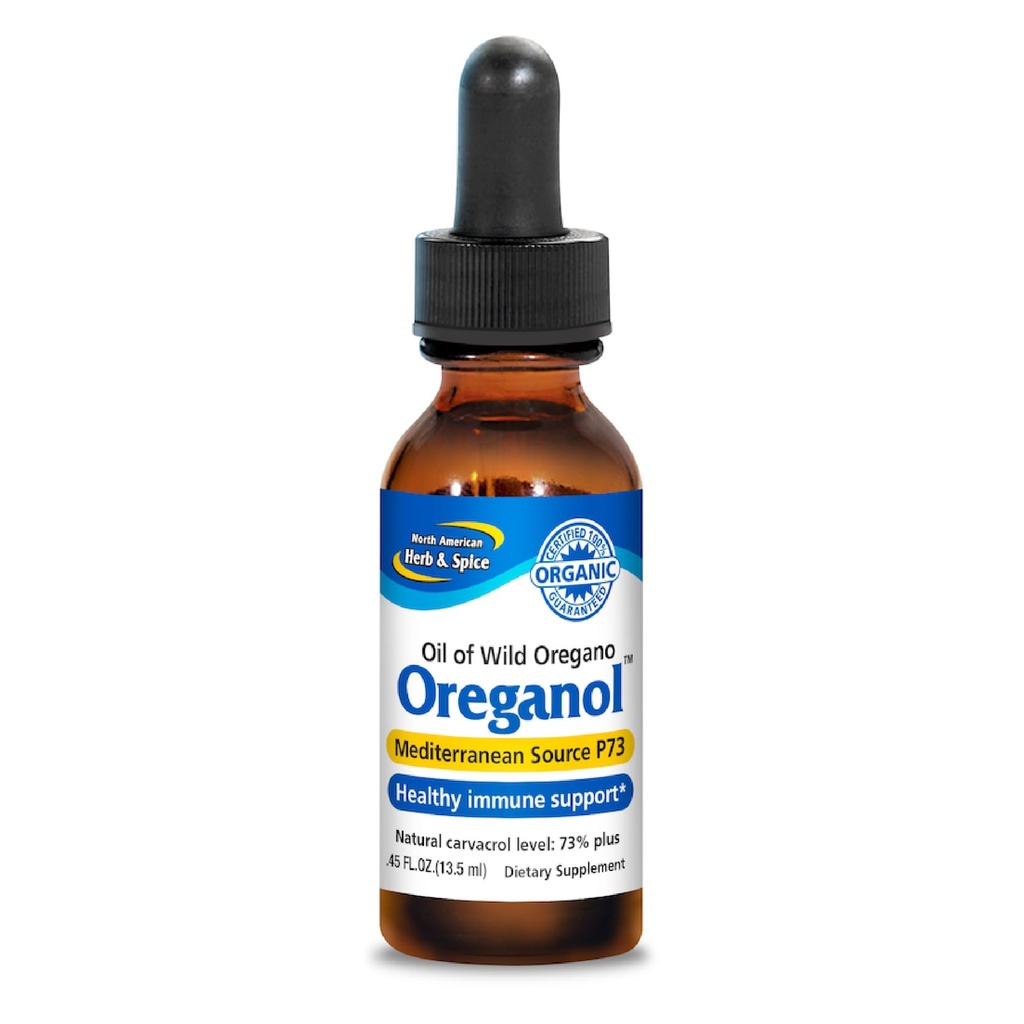 NORTH AMERIKAN HERB & SPICE Oreganol - 0.45 fl. oz. - Unprocessed, Wild, Organic Oregano Oregano Oil - Middelhavet Kilde P73 - Ikke-GMO - 194 Services