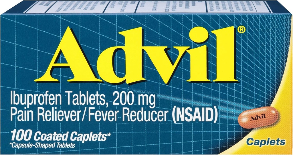 Advil Coated Tabletter Smerte Reliever og feber Reduser, Ibuprofen 200 mg