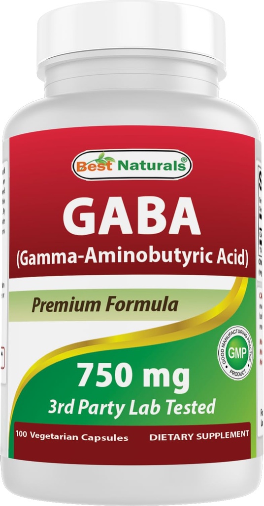 Beste Naturals Gaba 750 mg 100 Veggie Caps