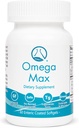 Omega Max - 60 Ct Enteric Coated, Ingen Burp Fish Oil I Omega-3 EPA DHA Supplement I Hjerte, Visjon, Brain & Immune Support, 2000 mg / reservasjon