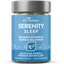 Serenity søvn naturlig søvnhjelp – Potent blanding av magnesium, valerisk rot og melatonin – naturlig søvnhjelp – ikke-habitformig måte å slappe av på og få en god natts søvn – 60 vegansk myke caps