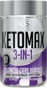 NDS Nutrition Advanced 3-i-1 - Keto piller for fett tap støtte Carb Blocker Appetite Suppressant - Hvit Nyre Bean, Chitosan, bringebær ketoner, og Vanadium (90 kapsler)