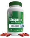 Helse Thru Nutrition Ubiquinol 100mg 60 Softgels som Kaneka QH Redusert CoQ-10 | Stabilisert - 3. parti testet | Forbedret biotilgjengelighet | Cardiovaskulær og Mitokondrier Funksjonsstøtte | Ikke-GMO