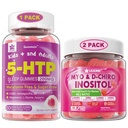 LILICARE Bundle: 5HTP Gummies med Magnesium Glycinate - Melatonin Free Sleep Gummies for voksne og barn 8+ & Inositol Gummies Ideell 40:1 Ratio Myo & D-Chiro Inositol Supplement
